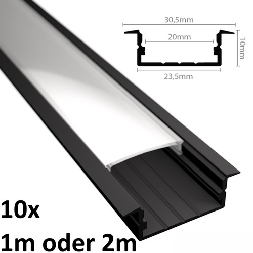 10x alu profil leiste schiene - 10x,
